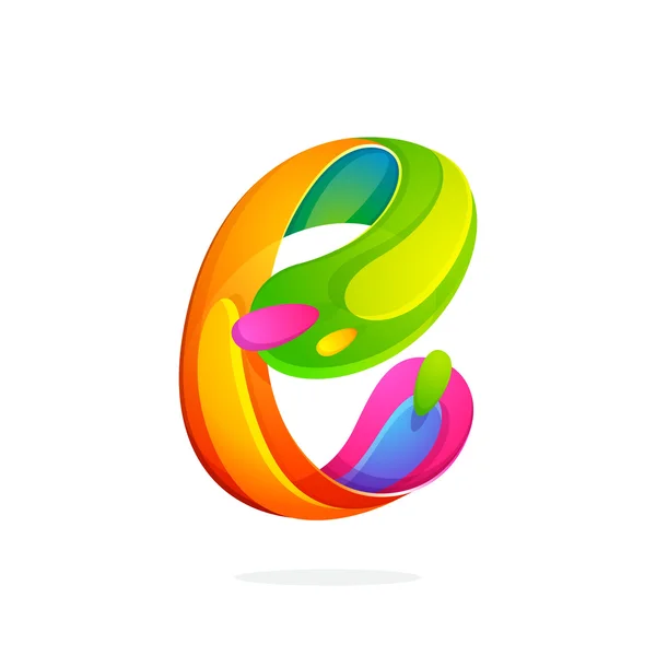 E-letter colorful logo . — стоковый вектор