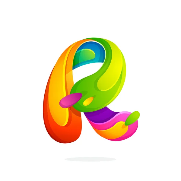 R-літери барвистий логотип . — стоковий вектор