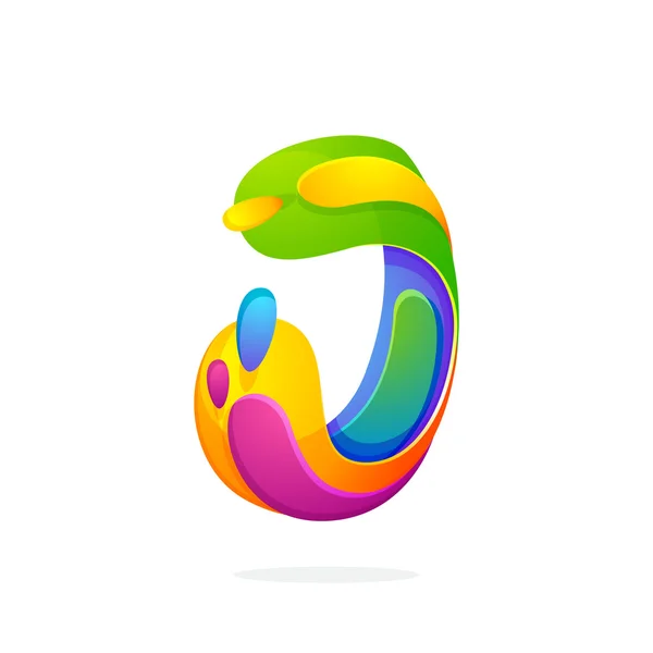 J letter colorful logo. — Stock Vector