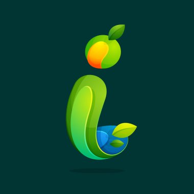 Ben yeşil yaprakları Eko logolu mektubu.