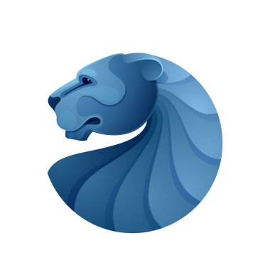 Aslan birim vektör logo baş.