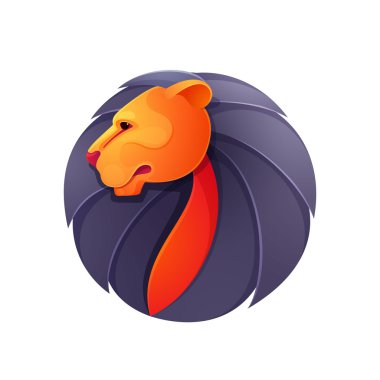 Aslan birim vektör logo baş.