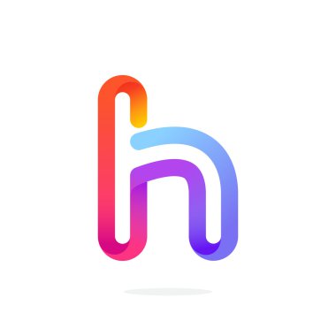 H harfi renkli logo.