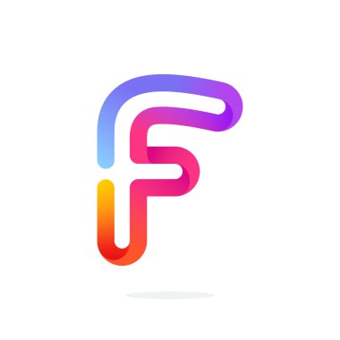 F harfi renkli logo.