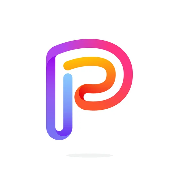 P letter colorful logo. — Stock Vector