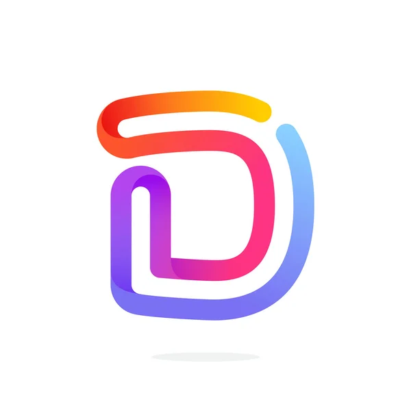 D-літера барвистий логотип . — стоковий вектор