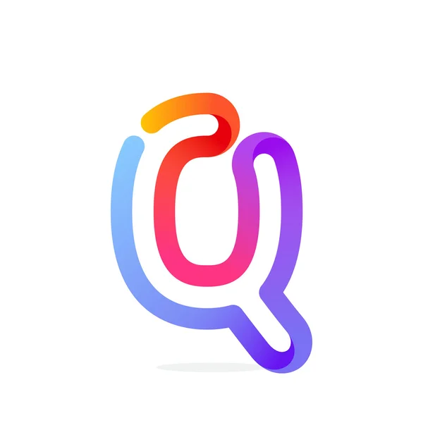 Q letter colorful logo. — Stock Vector