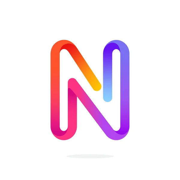 N letter colorful logo. — Stock Vector