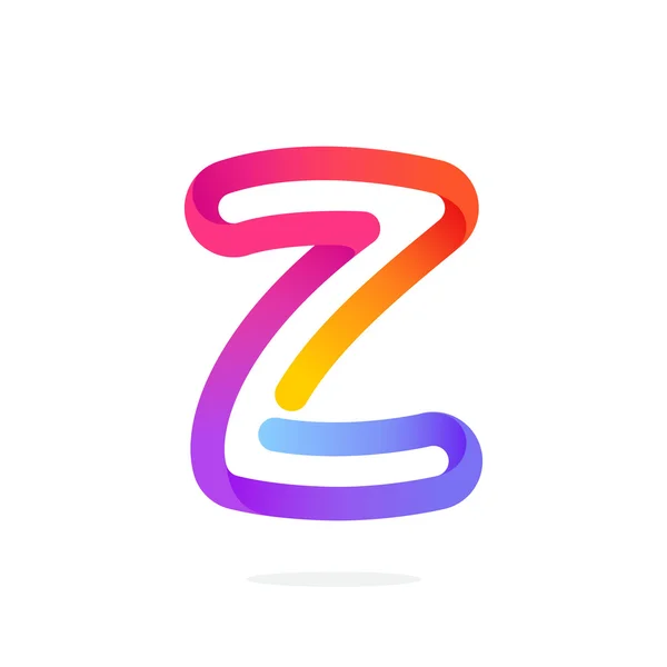 Z 문자 다채로운 로고. — 스톡 벡터