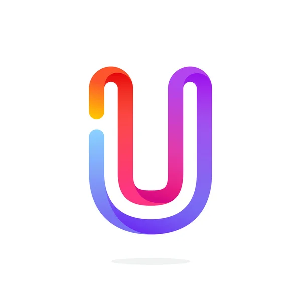 Цветной логотип U . — стоковый вектор