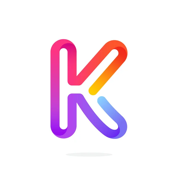 K letra colorido logotipo . — Vector de stock