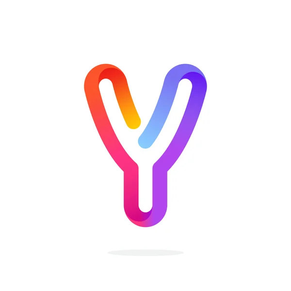 Y の文字のカラフルなロゴ. — ストックベクタ