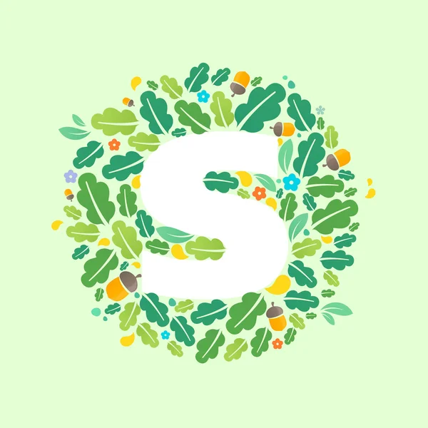 S letter logo in circle — Stock Vector