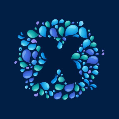 Su sıçramalarına çemberi mektupta x