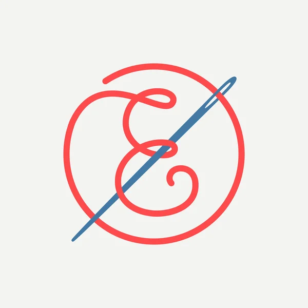 E brev logotyp — Stock vektor