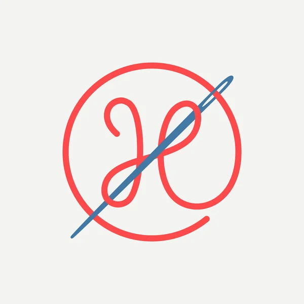 H harfi logosu — Stok Vektör