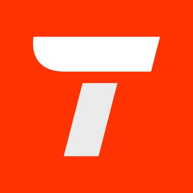 T harfi kırmızı bir kanatta logolu.