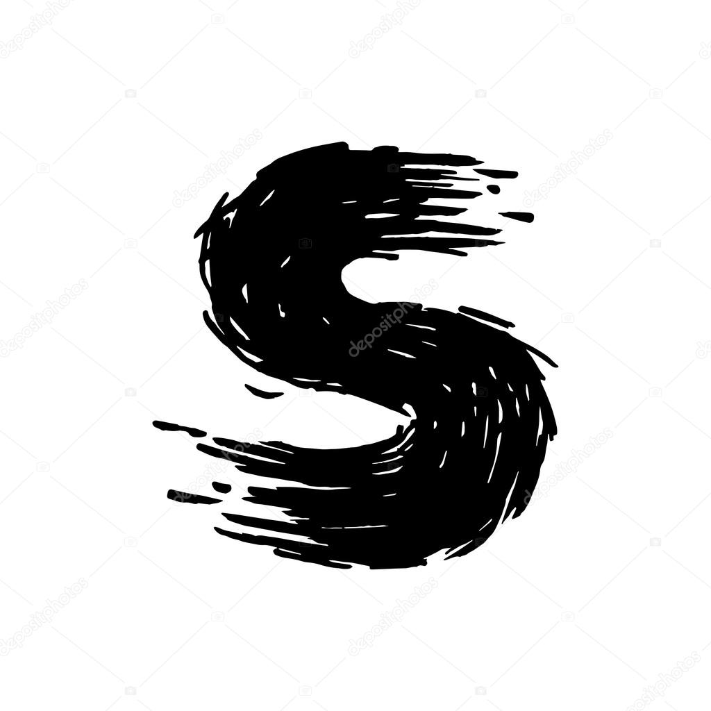 Handwritten font. Vector grunge style design elements for use in posters or prints.