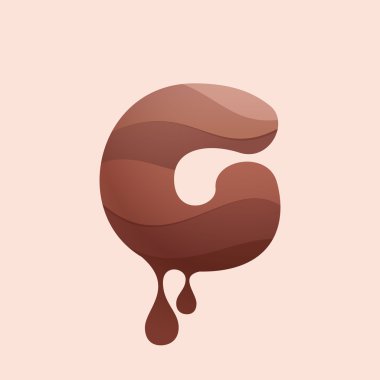 G harfi logosunu görmeniz gerekir. Çikolata tarzı.