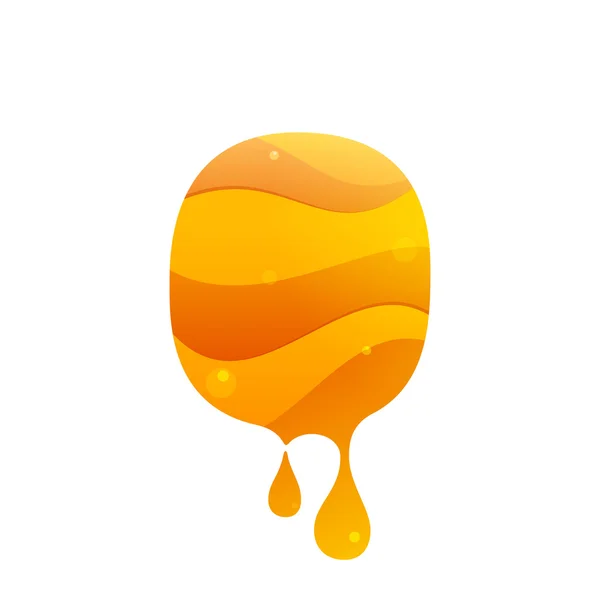 O letter logo. Honey style. — Stock Vector