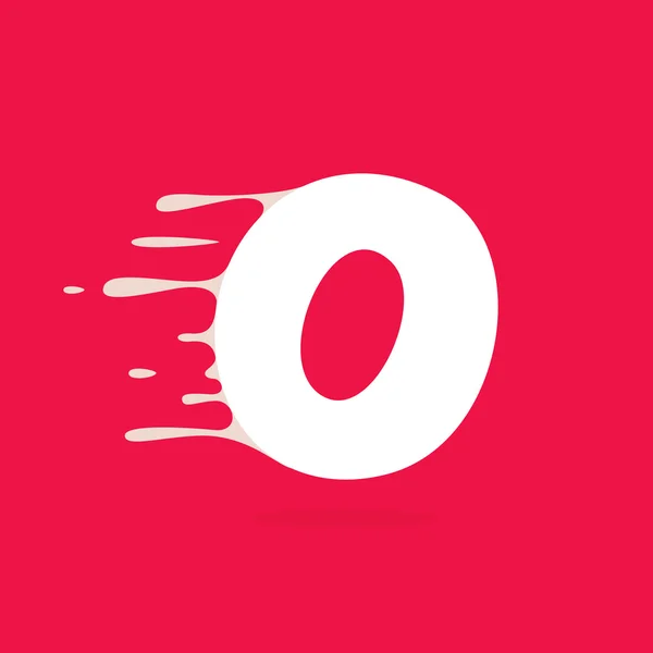 O-літерний логотип з молока . — стоковий вектор
