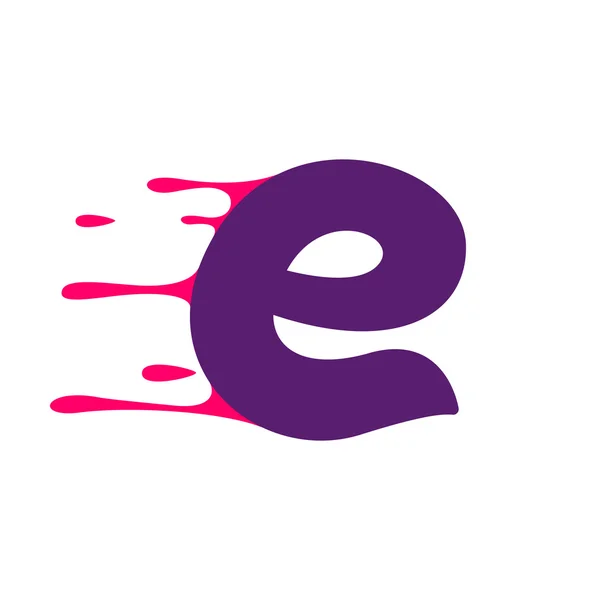E-Brief-Logo mit Geschwindigkeit oder Blutlinien. — Stockvektor