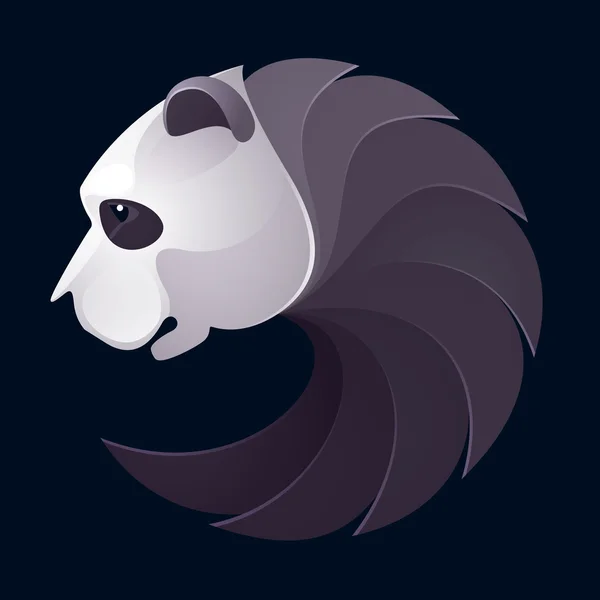 Логотип Panda bear head volume vector . — стоковый вектор