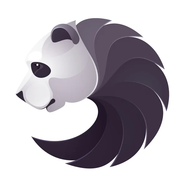 Panda bear huvudet volym vektor logo. — Stock vektor