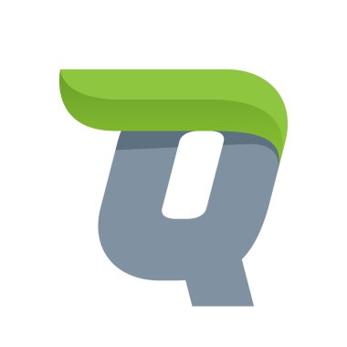 Q yaprak yeşil logolu harfi.