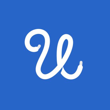 U harfi logo ayakkabı Dantel tarafından oluşturulmuş.