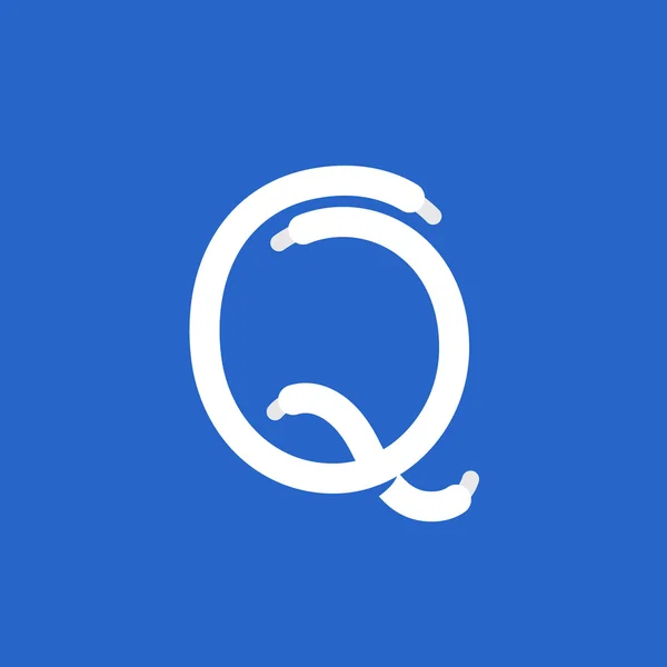 Q λογότυπο γράμμα που σχηματίζεται από κορδονιών του παπουτσιού. — Διανυσματικό Αρχείο