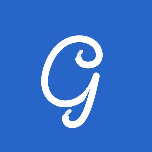 G logo de la letra formado por el encaje del zapato . — Vector de stock