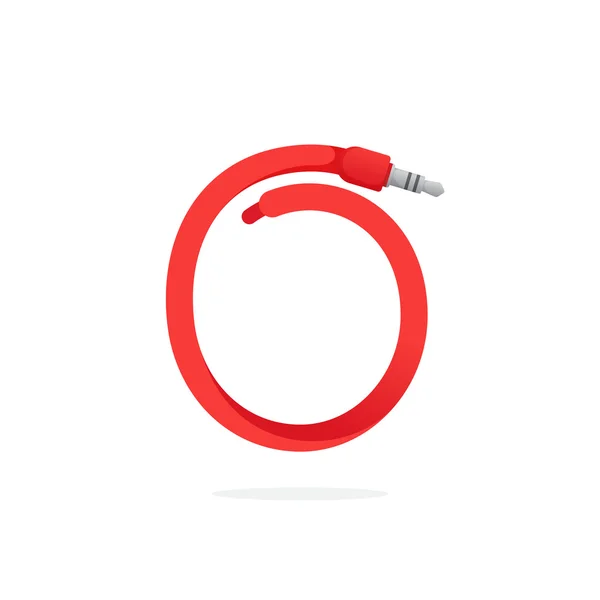 O brief logo gevormd door jack kabel. — Stockvector