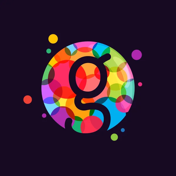 G-bokstavers logo med mosaikk . – stockvektor
