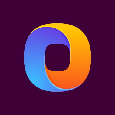 O mektubu bir satır renkli logo. 