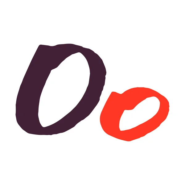 O brief logo geschilderd met een borstel. — Stockvector
