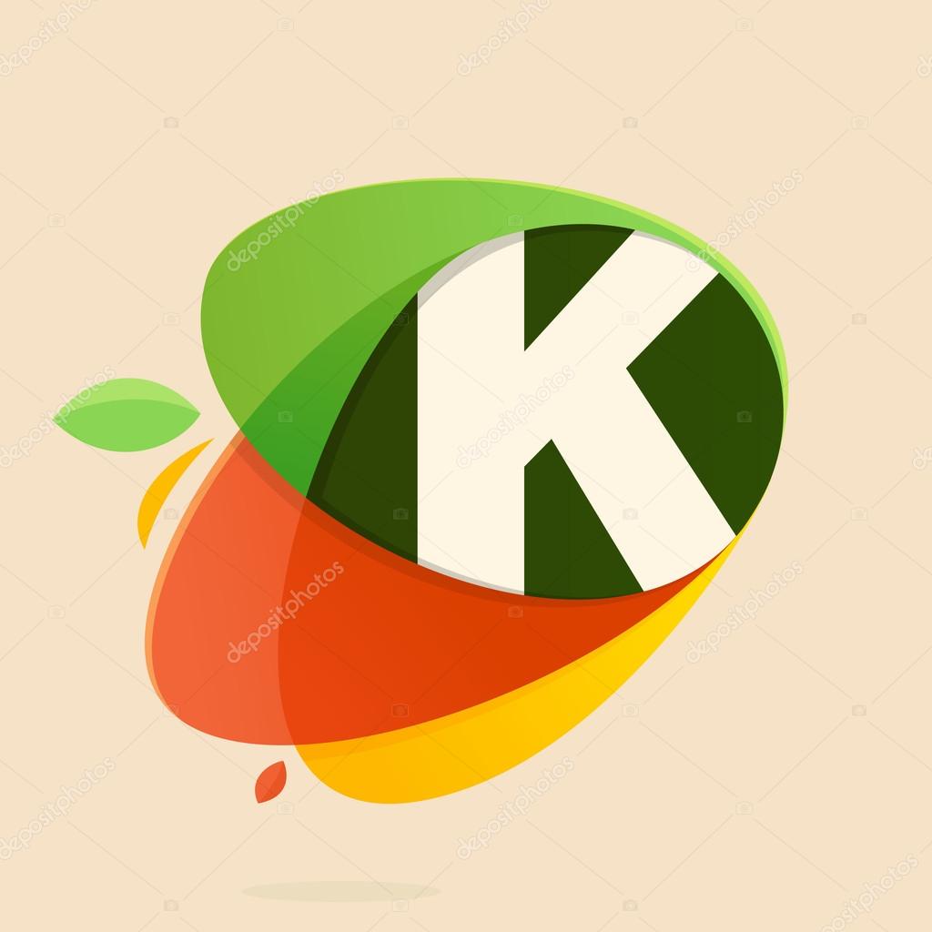 Healthy food vector letter. Vector design template elements for your eco application or corporate identity.