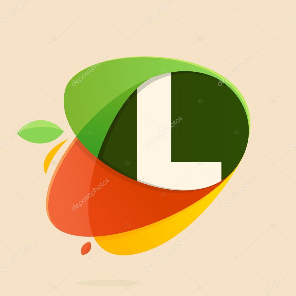 Healthy food vector letter. Vector design template elements for your eco application or corporate identity.