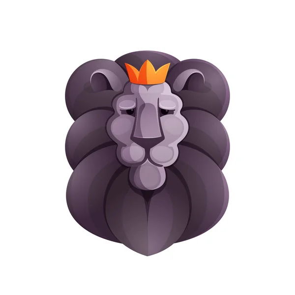 Lion head volym vektor logo. — Stock vektor