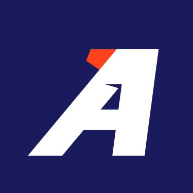 A harfi spor logo tasarım şablonu.