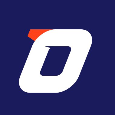 O mektup spor logo tasarım şablonu.