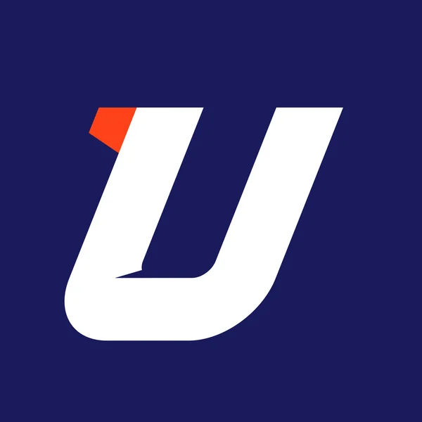 Modelo de design de logotipo esporte letra U . —  Vetores de Stock
