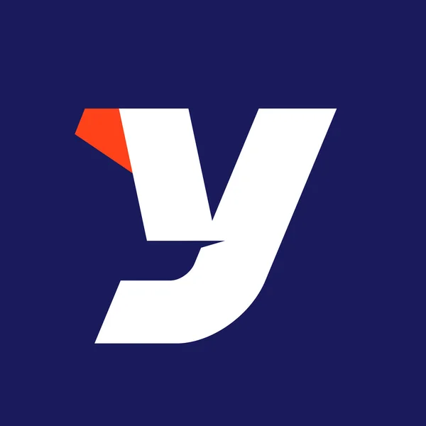 Y 문자 스포츠 로고 디자인 서식 파일. — 스톡 벡터