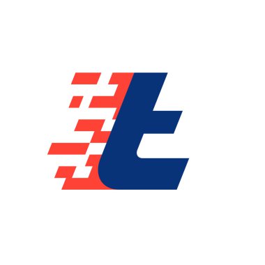 T harfi ile soyut damalı bayrak