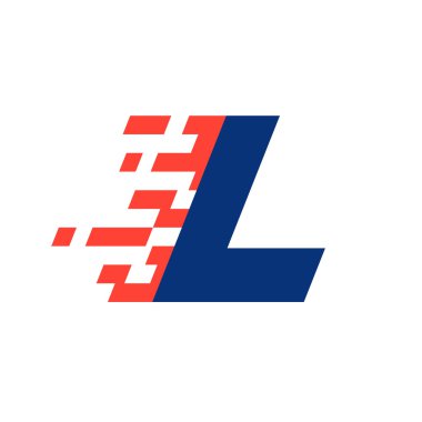 L harfi ile soyut damalı bayrak