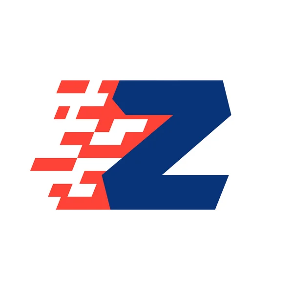 Z harfi ile soyut damalı bayrak — Stok Vektör
