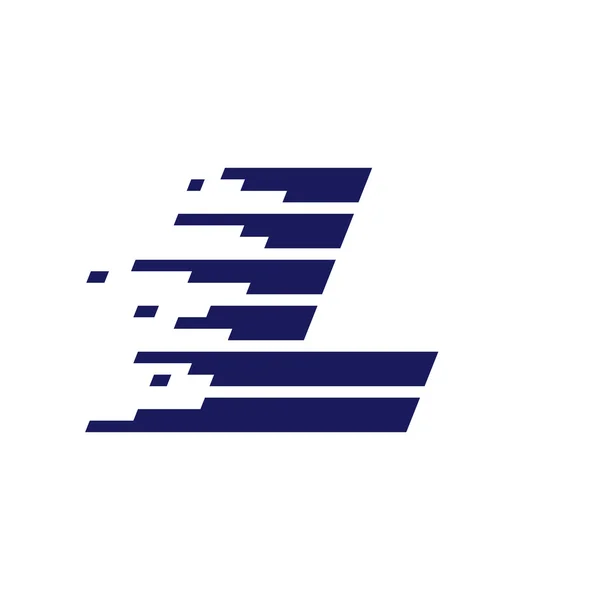 Логотип буквы L с быстрой линией скорости . — стоковый вектор