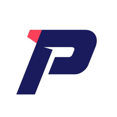 Logo tasarım şablonu çalıştırmak P harfi.