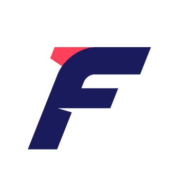 Logo tasarım şablonu çalıştırmak F harfi.