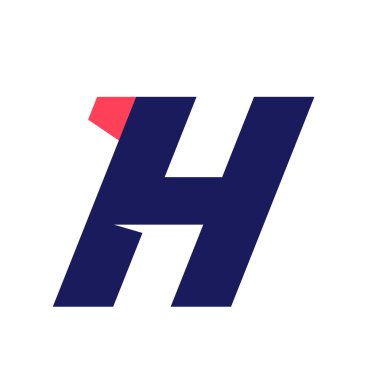 H harfi çalıştırmak logo tasarım şablonu.
